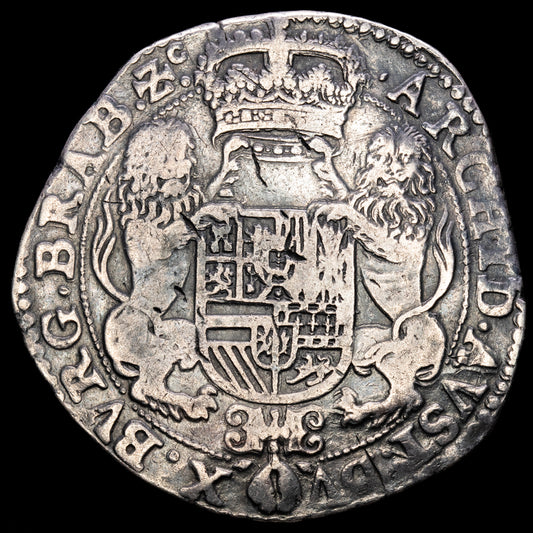 Países Bajos – Felipe IV. Ducatón. (32,4g.). Brabant, Bruselas. 1636. VF.
