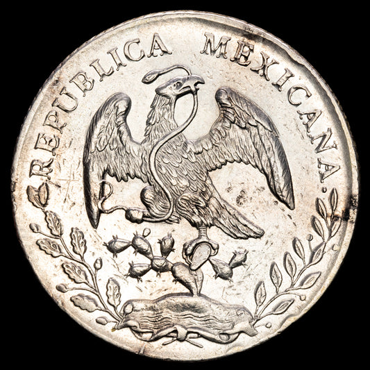 Republica Mexicana. 8 Reales. (26,95g.). G.º Ganajuato. 1888. Ensayador R.R. KM-377.8. VF+.