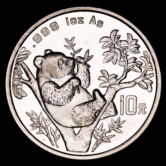 China. 10 Yuan. (31,1 g.). 1995. KM-732,1. Brillo original . BU.