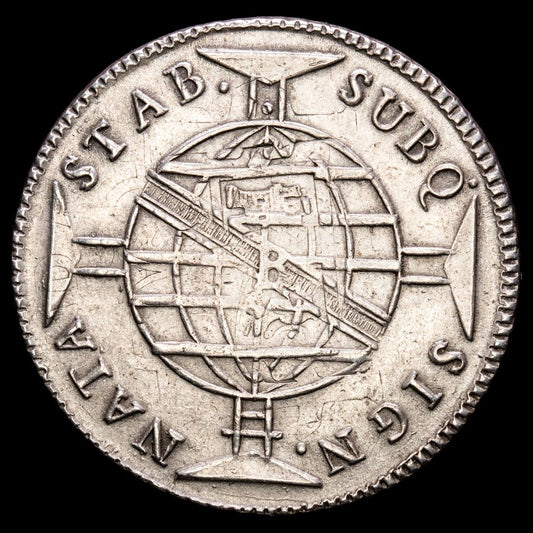 Brasil. Joannes IV. 960 Reis (26,84 g.). Bahia. 1816. KM-326.1. MBC+. Acuñada sobre un 8 Reales.