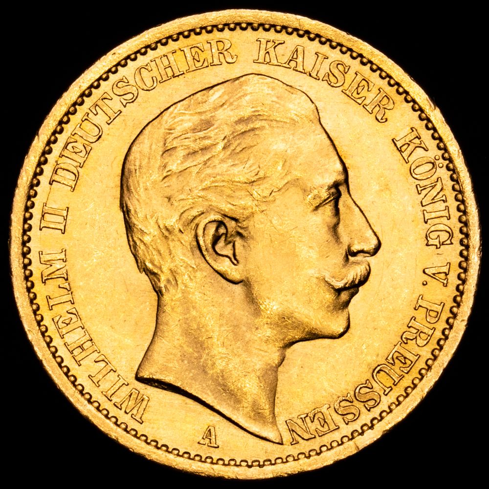 Prussia – Wilhelm II. 20 Mark. (7,97 g.). Berlin. 1907. KM-521. XF+.
