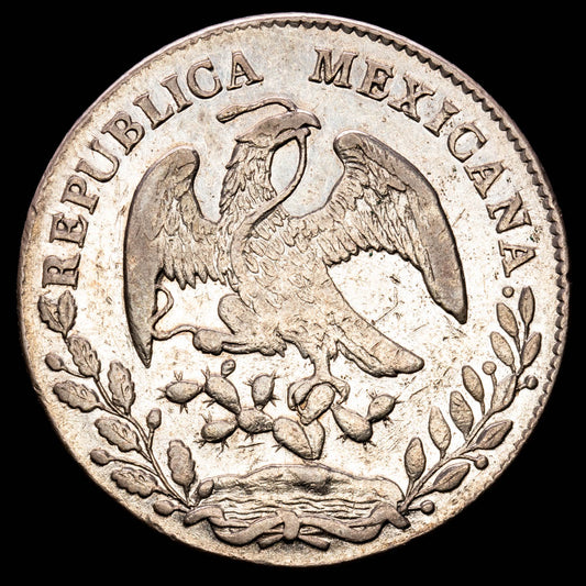 República de México. 8 Reales. (26,84 g.). México. 1856. Ensayador G·F. KM-377.10. MBC+.