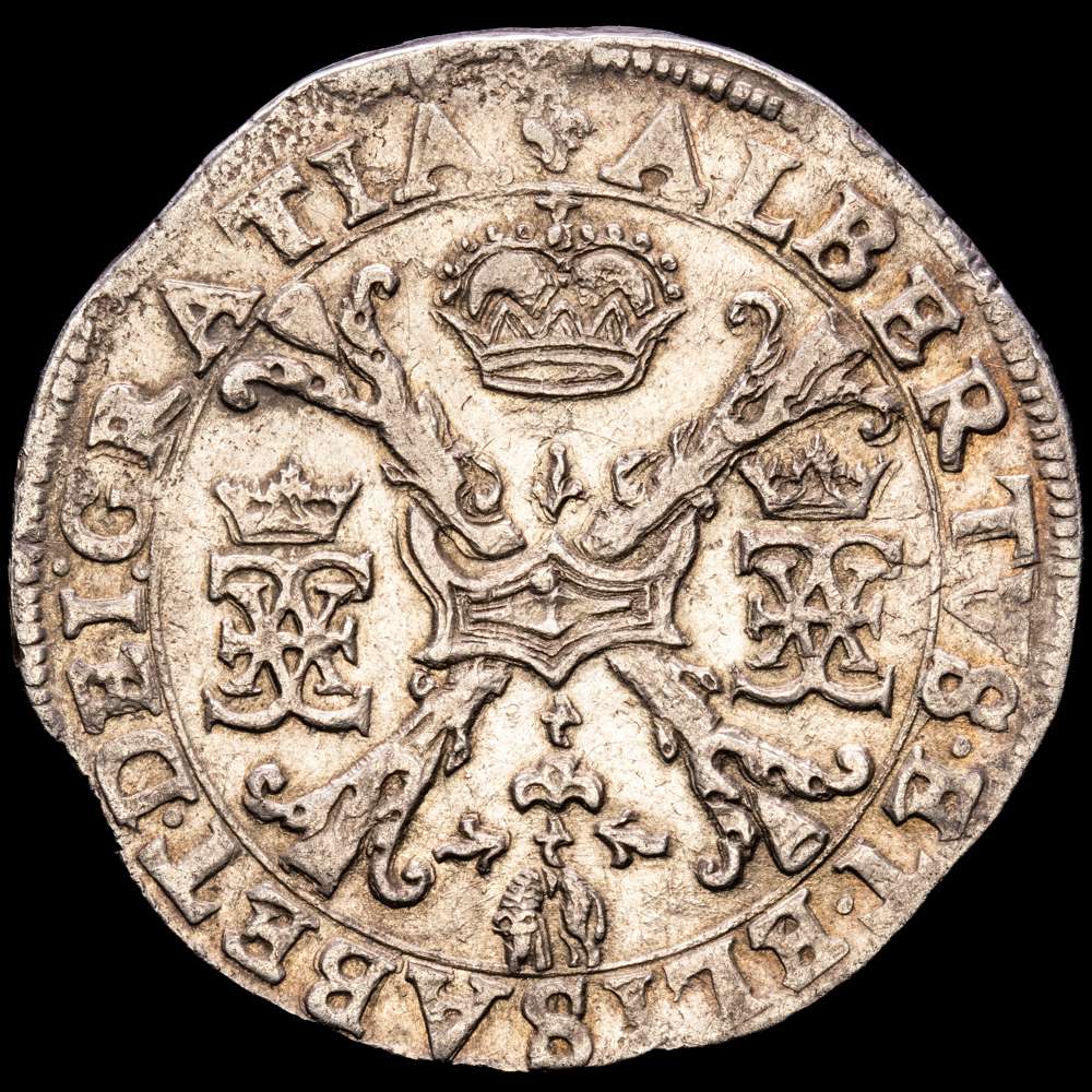 Paises Bajos – ISABEL Y ALBERTO. Patagón. Fecha no visible. Brujas. AR 27,81 gramos. Vanhoudt-619. Delm-259. EBC-.Rara así