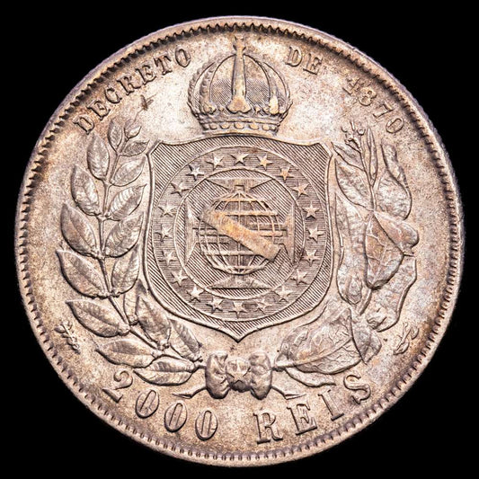 Brasil – Pedro II. 2000 Reis. (25,51 g.). 1888. KM-485. MBC+.