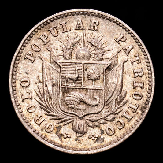 República de Perú. 1 Sol. (1,28 g.). 1910. KM-TN1. EBC. Escasa
