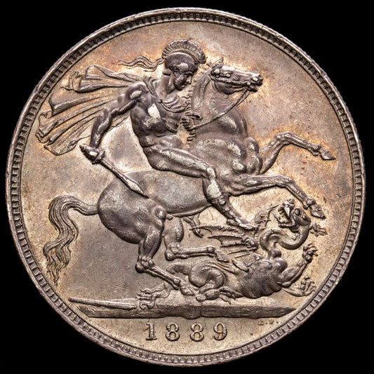 Gran Bretaña – Victoria. 1 Corona. (28,24 g.). 1889. KM-765. SC-. Pátina