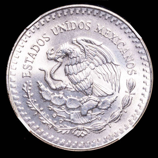 México. 1 Onza. Mo. Casa de la Moneda de la Ciudad de México, 1988. NCV MS66.