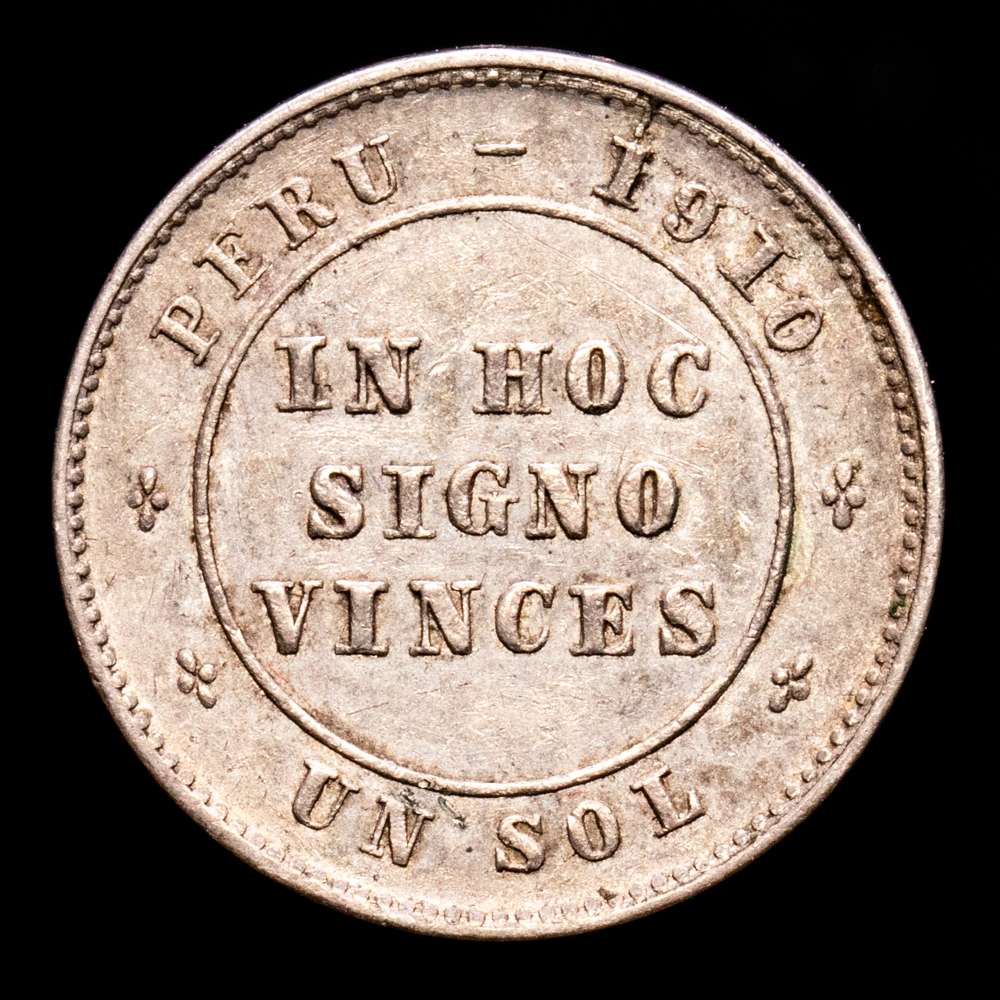 República de Perú. 1 Sol. (1,28 g.). 1910. KM-TN1. EBC. Escasa