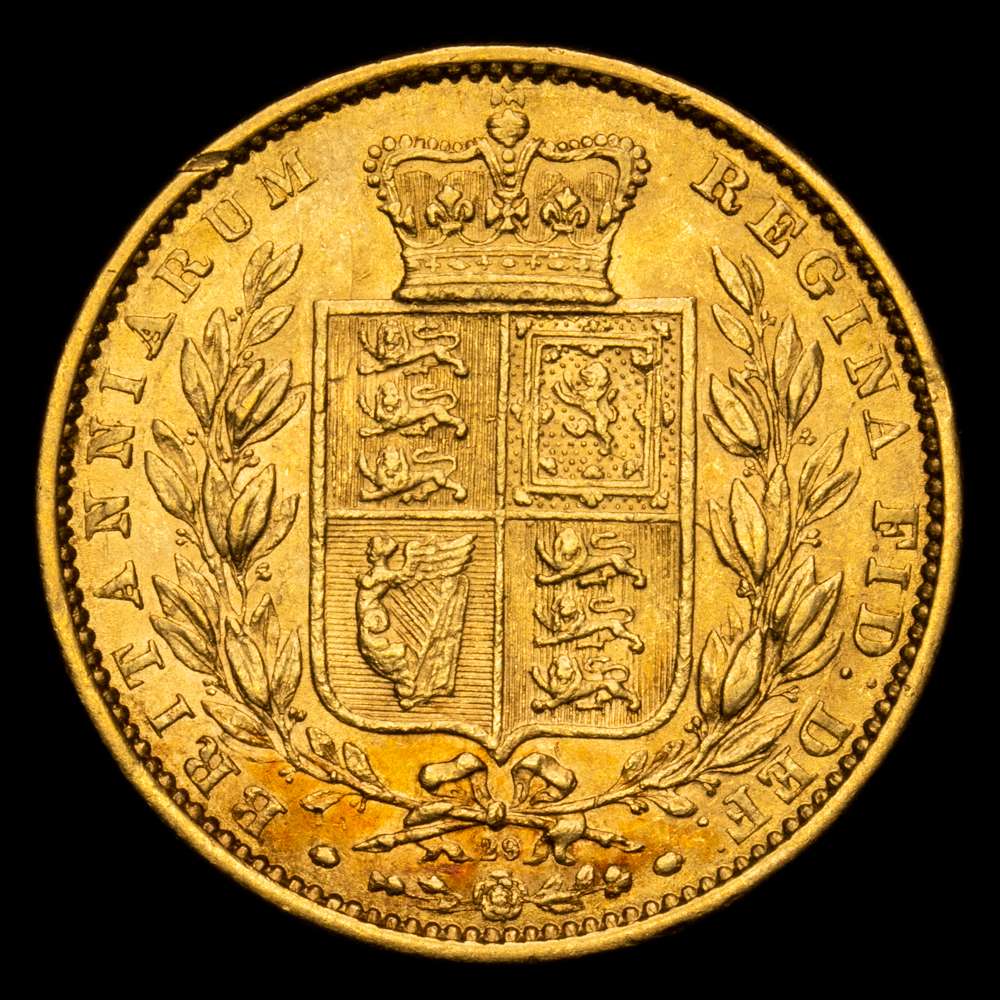 Soberano de oro, VICTORIA ,1864, número de troquel 29, 7,99. S-3853 XF
