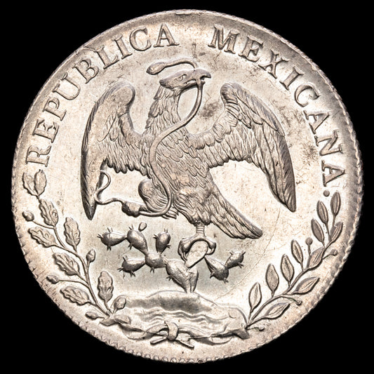 Republica Mexicana. 8 Reales. (27,1g.). México. 1894. Ensayador A.M. KM-377.10. UNC-.
