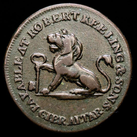 Gibraltar. 1 Quarto. (3,4g.). 1810. KM-TM.3.1. MBC.