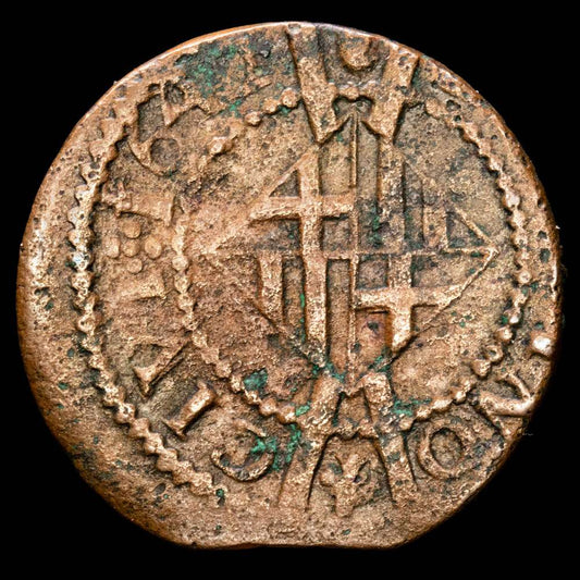 Francia. Luis XIII. 1 Sisé. (3,7 g.). Barcelona. 1642. Aureo y Calicó – 43. MBC. Guerra dels Segadors