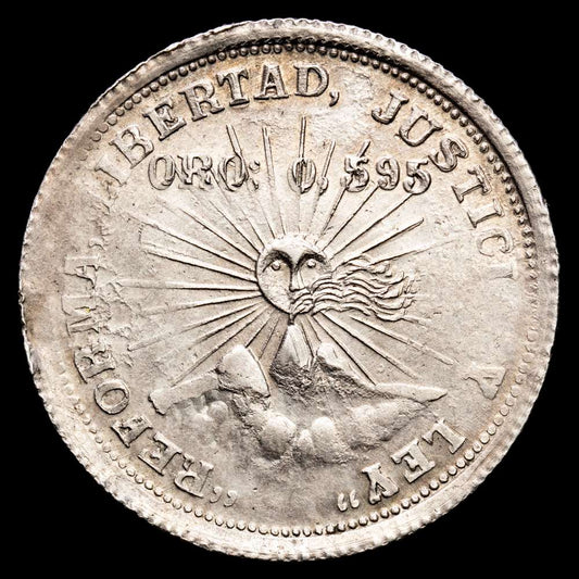 México. 2 Pesos. (24,18 g.). Guerrero. 1914. KM-643.3. EBC-/MBC+. Rara. Epoca revolucionaria