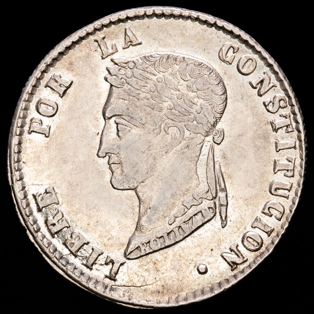 Bolivia. 4 Soles. (13,49 g.). Potosí. 1856. Ensayador F·J. KM-123.3. XF+. Restos de brillo original