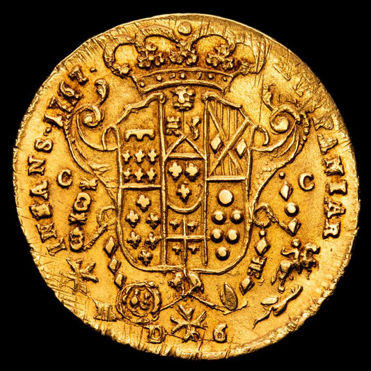 Fernando IV de Borbón (1759-1799) – 6 Ducati 1767 – Ceca: Nápoles – (CNI XX/568/45) (Pannuti-Riccio n. 10) (Gig. n. 10) (Mont. n. 133). 8.82 gr. XF+.