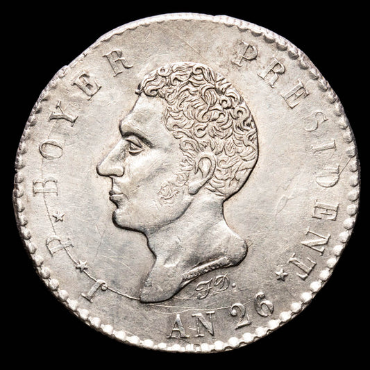 Haití – Jean Pier Boyer. 100 céntimos. (9,39 g.). Haití. AN25. KM-A323. XF+. Excelente condición.
