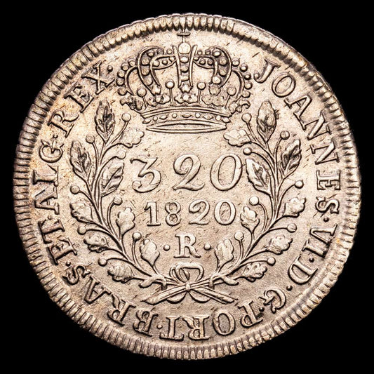 Brasil – Joannes VI. 320 Reis. (9,08 g.). R-Rio. 1820. GOM-19.04. XF.