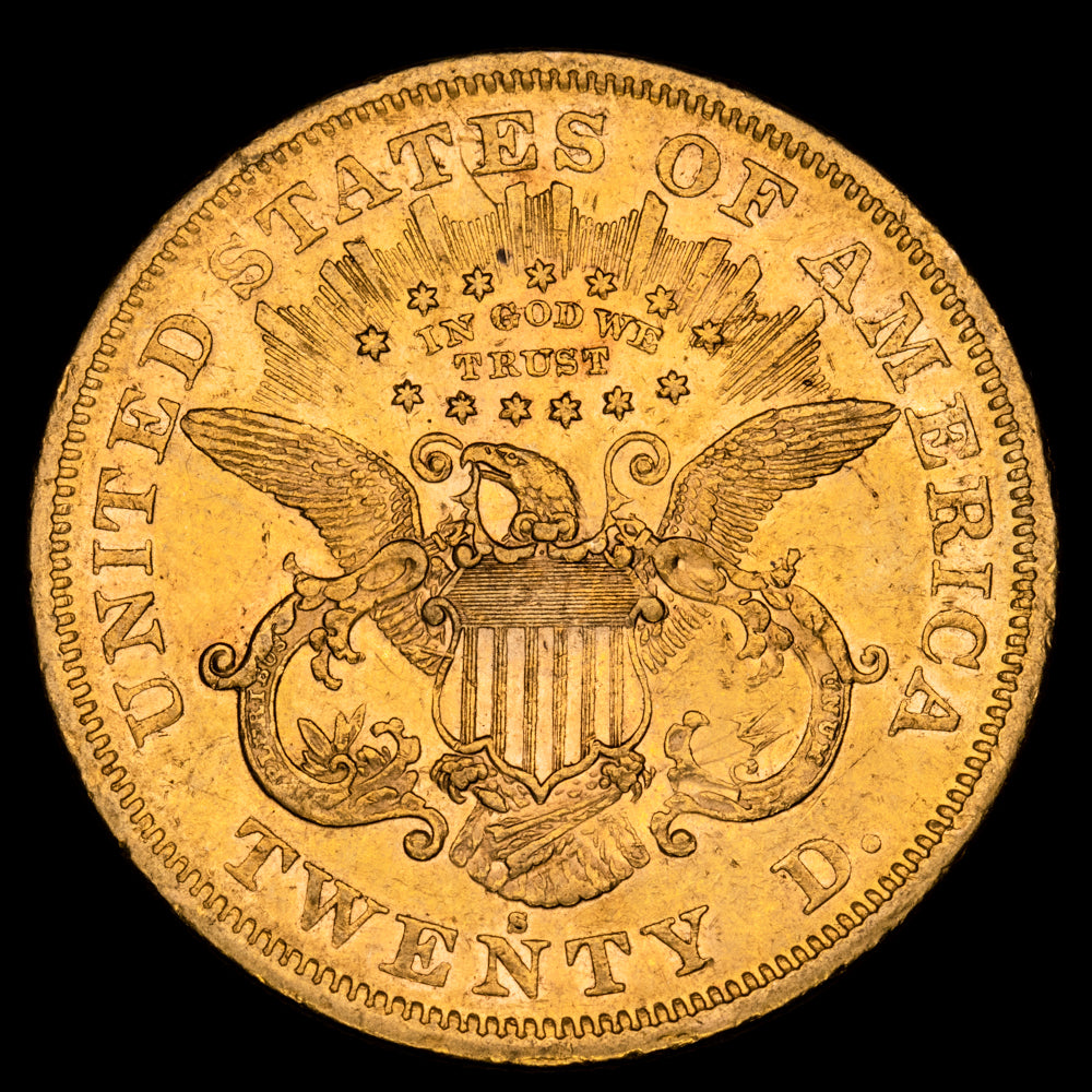 Estados Unidos de América. 20 Dollars. (33,46 g.). San Francisco. 1872. KM-74.2. VF+.