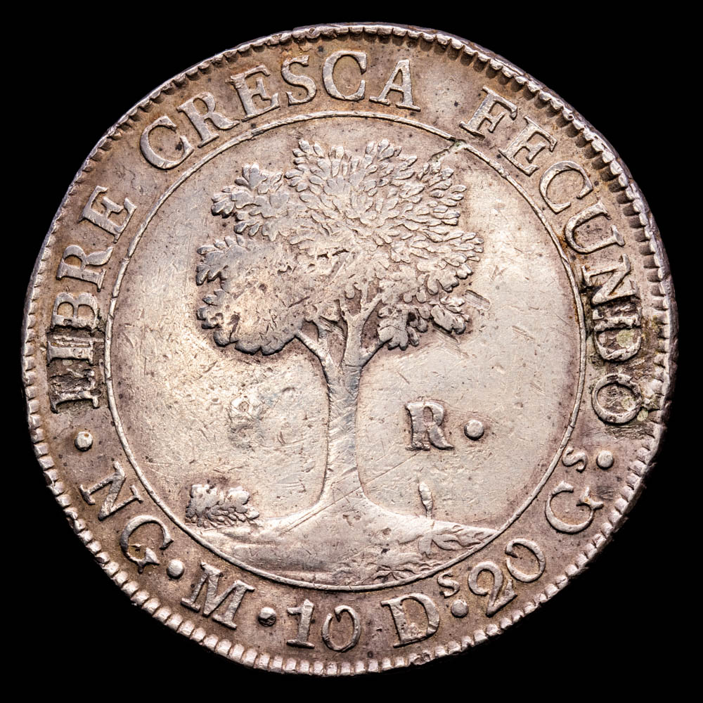 República de Centroamérica. 8 Reales. (26,69 g.). Guatemala. 1825. Ensayador M. KM-4. MBC+.