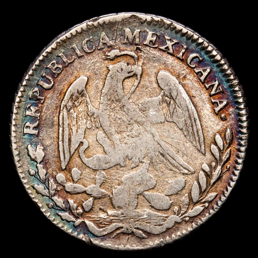 México. 1 Real. (3,35 g.). Guanajuato. 1850. P·F. KM-370,6. MBC.