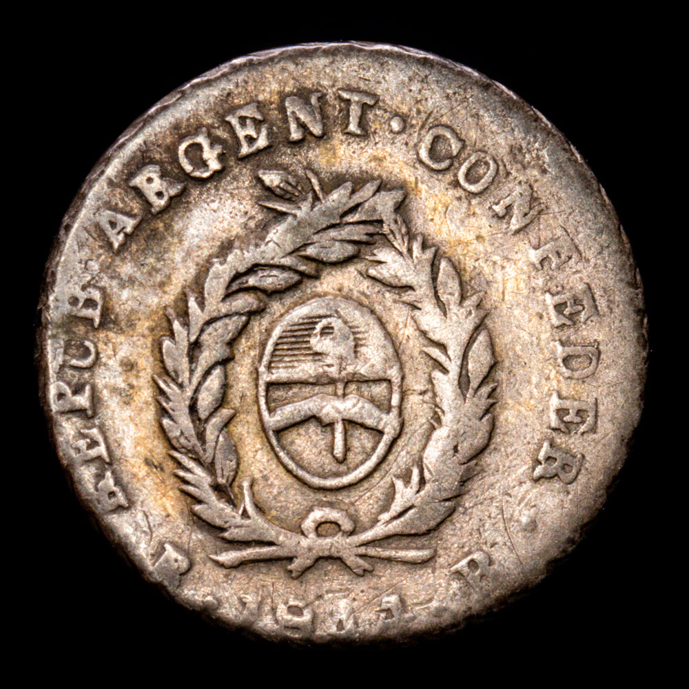 Argentina. 1/2 Real. (1.65 g.). La Rioja. 1844. KM-18. VF.