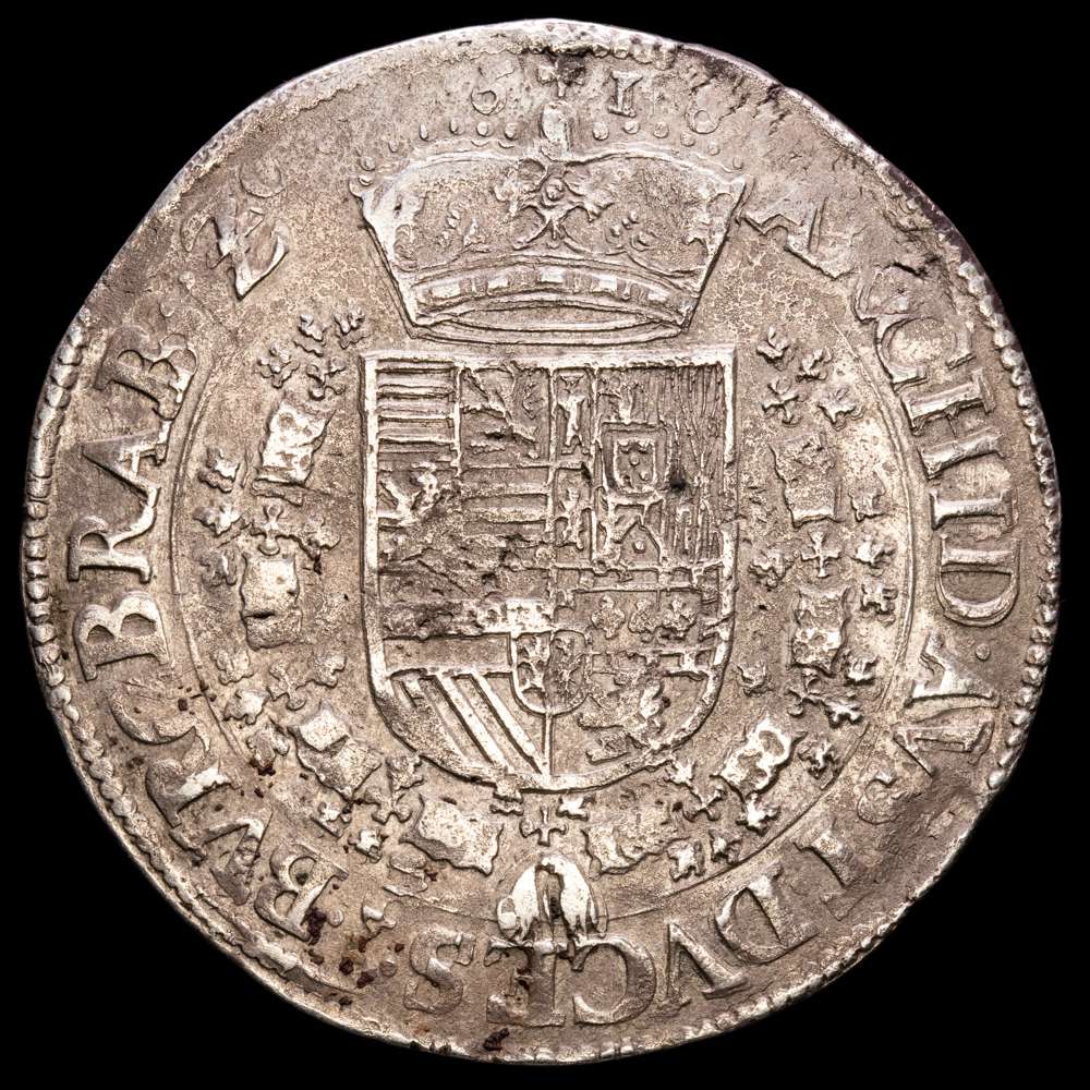 Spanish Netherlands – Albert and Isabel. Patagon. (27,6g.). Amberes. 1616. DV-4433. MBC+. Excelente condición.