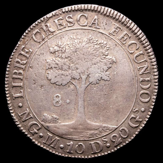 República de Centroamérica. 8 Reales. (26,83 g.). Nueva Guatemala. 1826. M. KM-4. MBC+.