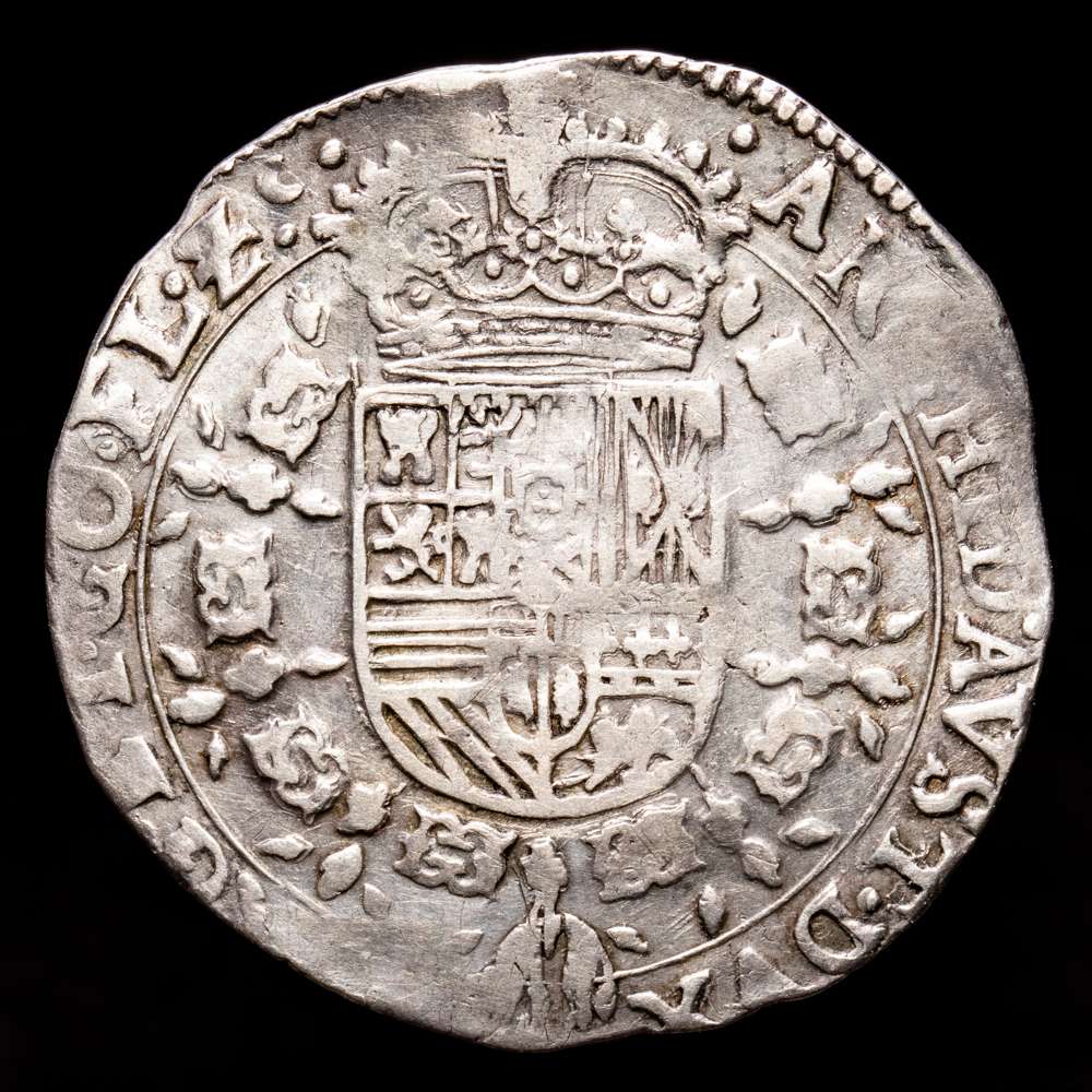 Paises Bajos – Felipe IV. 1/4 Patagón. (6,95 g.). Brujas. 1624. DEL-313. MBC.