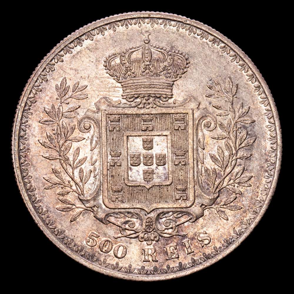 Portugal – Carlos I. 500 Reis. (12,73 g.). 1898. KM-535. MBC+.