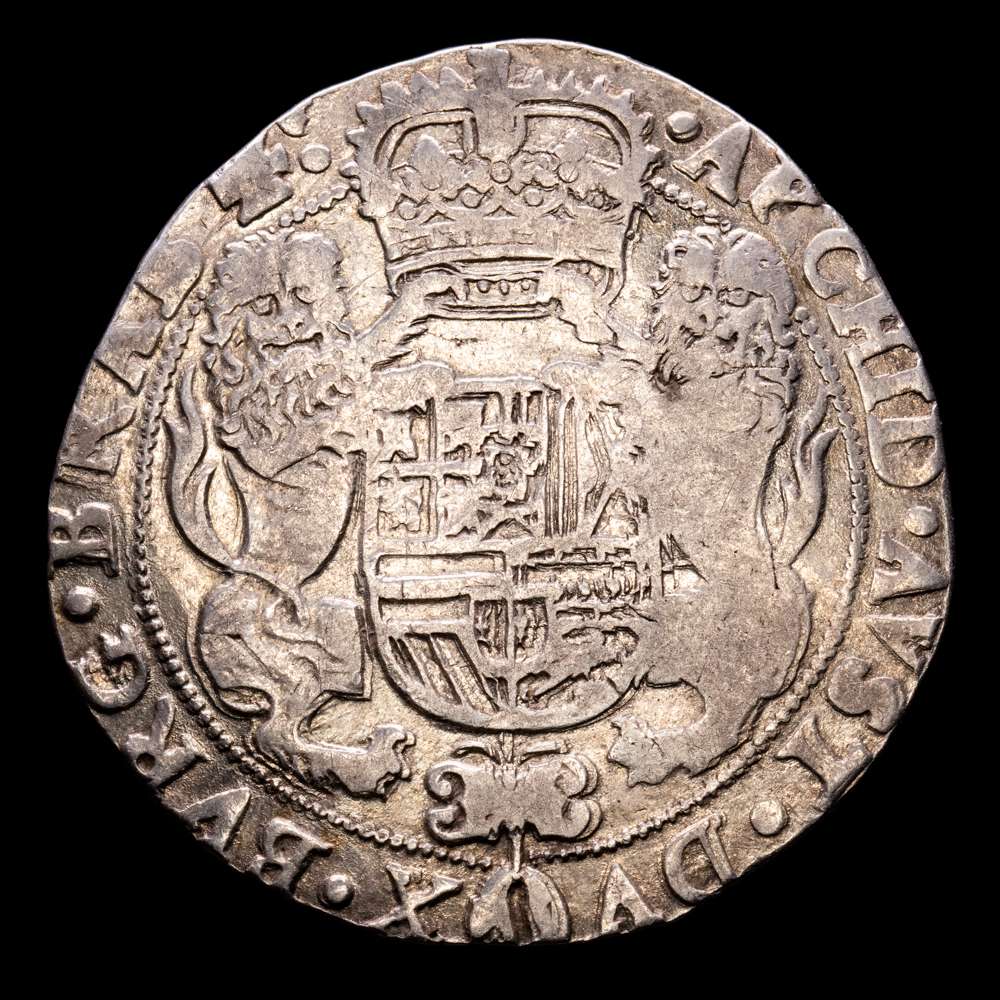 Paises Bajos – Felipe IV. 1/2 Ducatón. (16,15 g.). Amberes. 1650. VTI-872. MBC+/MBC. Escasa.