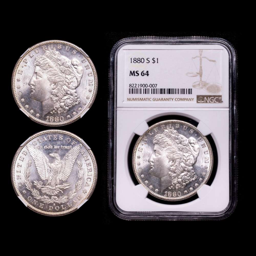 Estados Unidos. 1 Dollar. San Francisco. 1880. MS 64.