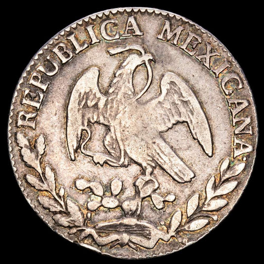 México – República. 2 Reales. (6,61g.). Zacatecas. 1868. Ensayador J·S. KM-374.2. VF.