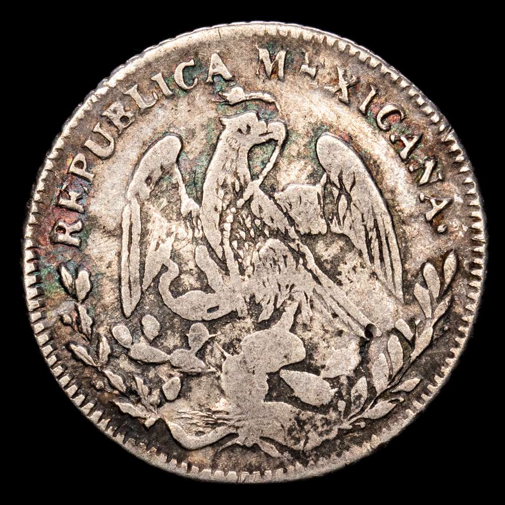 México. 1 Real. (3,28 g.). Guanajuato. 1851. P·F. KM-372,6. MBC-.