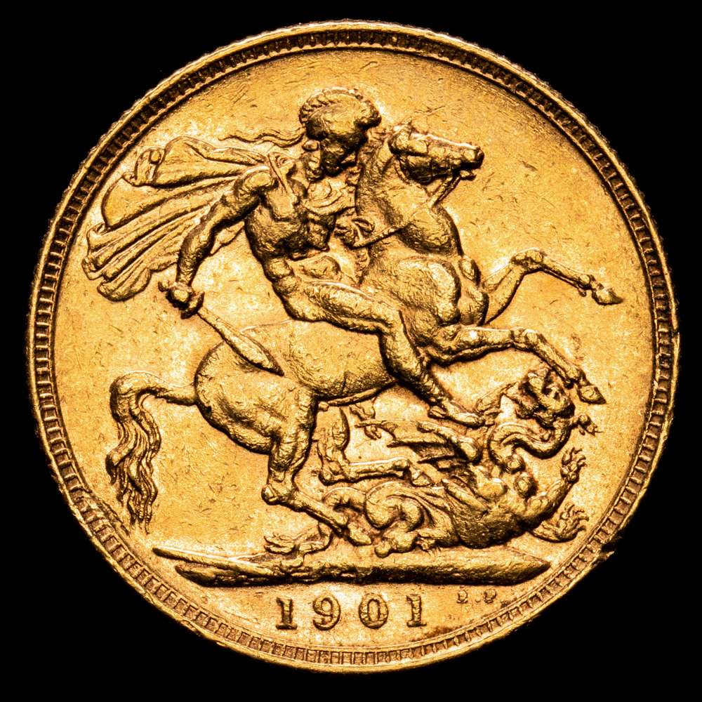 AUSTRALIA. Victoria, 1837-1901. Soberano de oro, 1901 P. Perth. 7.99 g. XF.