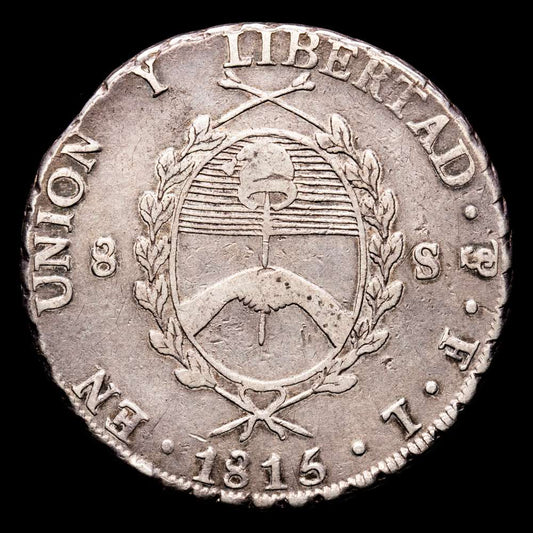 Argentina. 8 Reales. (26,8 g.). Potosí. 1815. Ensayador F·L. KM-15. MBC+.