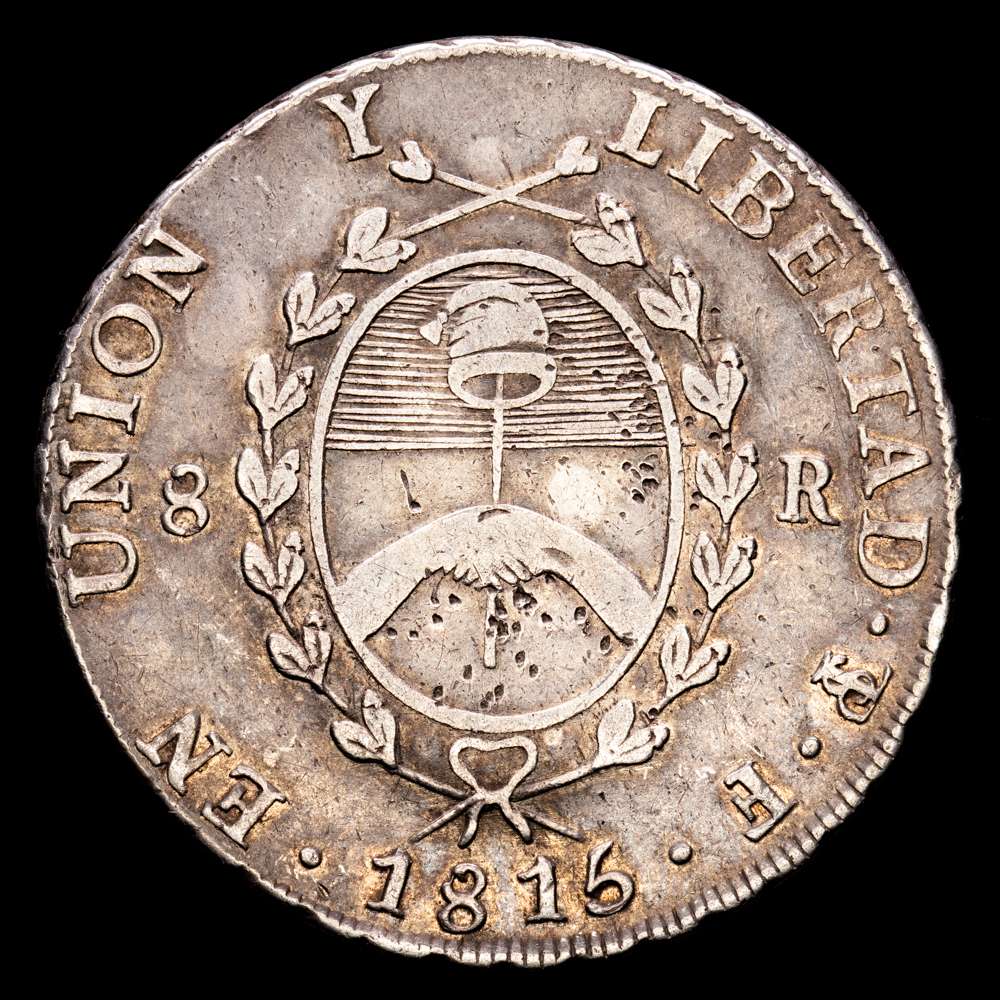 Argentina. 8 Reales. (26,48 g.). Potosí. 1815. Ensayador F. KM-14. MBC+.