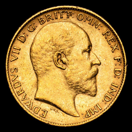 Gran Bretaña – Edward VII. Half-sovereign. (4,00 g.). London. 1903. Fr-401. VF+