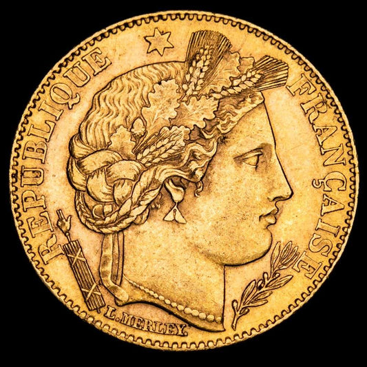 República de Francia. 10 Francos . (3,22g.). París · A ·. 1899. KM-830. UNC. Brillo original.