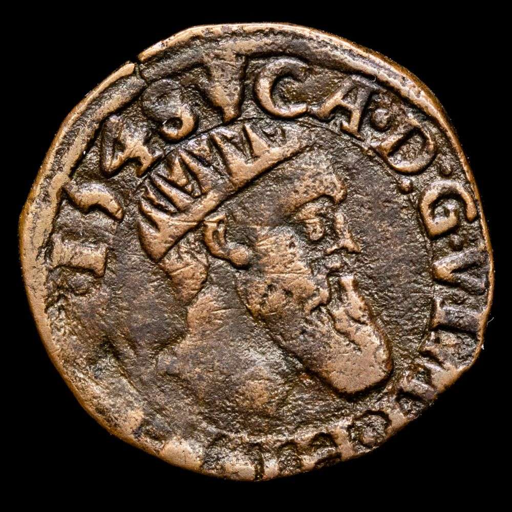 Spanish Netherlands – Carlos V. CV Courte (1,88 g.). Brabant. 1548. VH-234. VF. Muy rara.