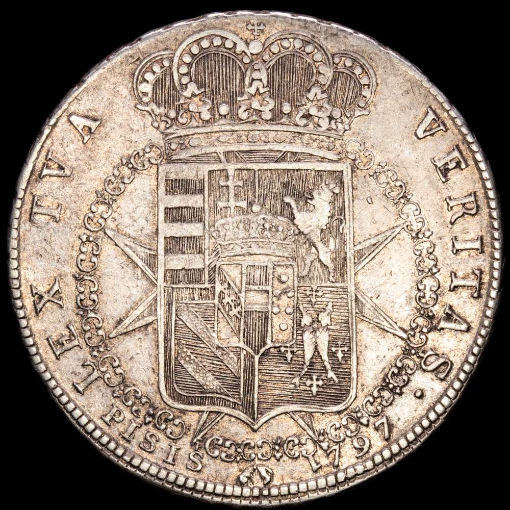 Italia – Ferdinandus III. Francescone. (27,26g.). Toscana. 1797. MBC+. Rara.