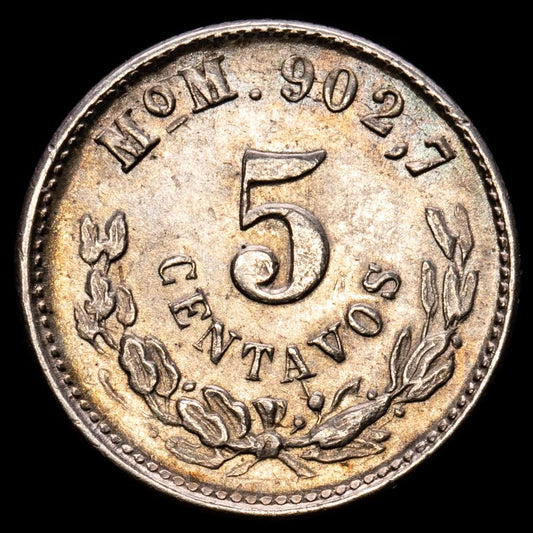 México. 5 Centavos. (1,34 g.). México. 1903. M. KM-400,2. XF+.