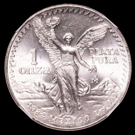 México. 1 Onza. Casa de la Moneda de la Ciudad de México. Mo. 1984. NGC MS65.