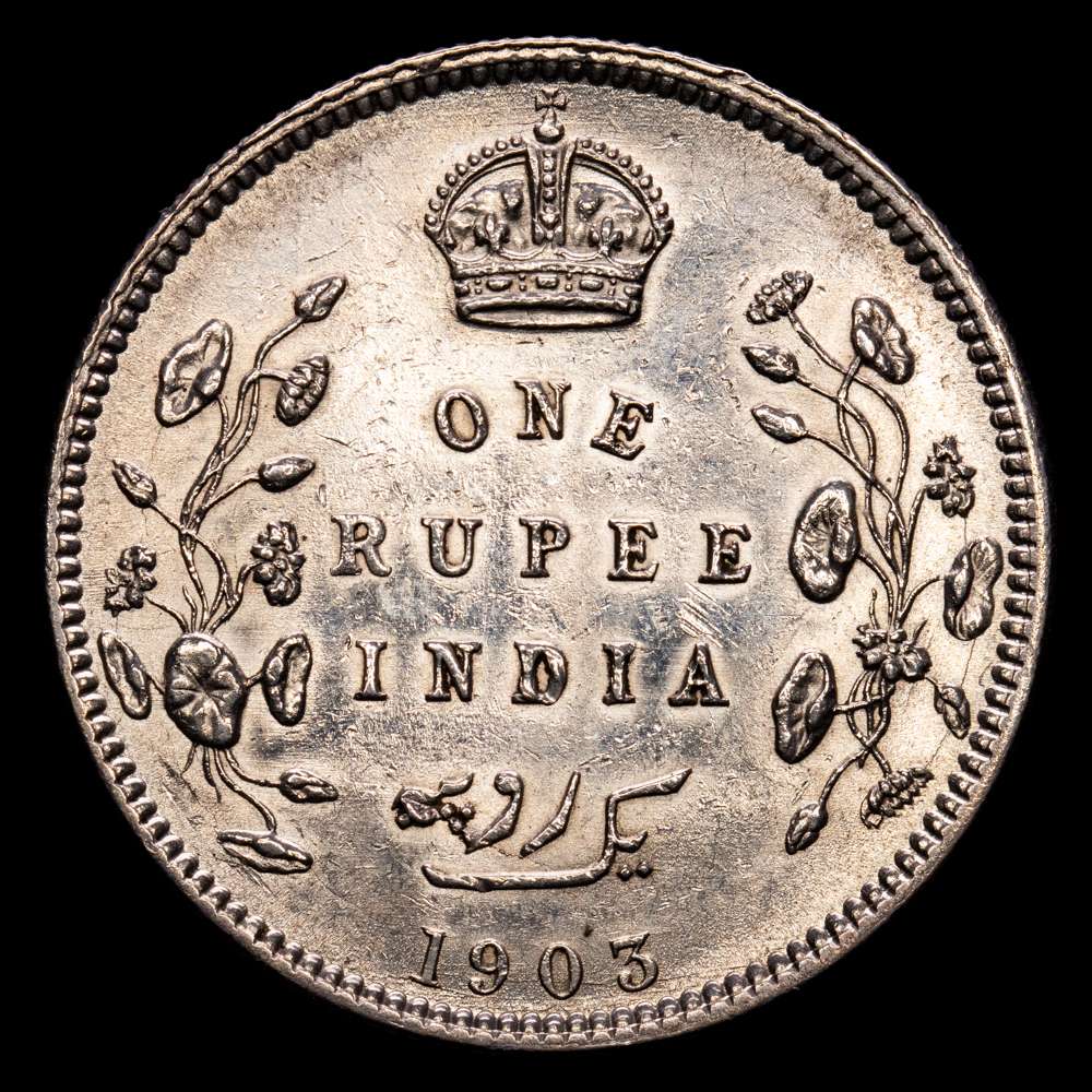India Británica – Edward VII. 1 Rupia. (11,67 g.). 1903. KM-508. EBC.