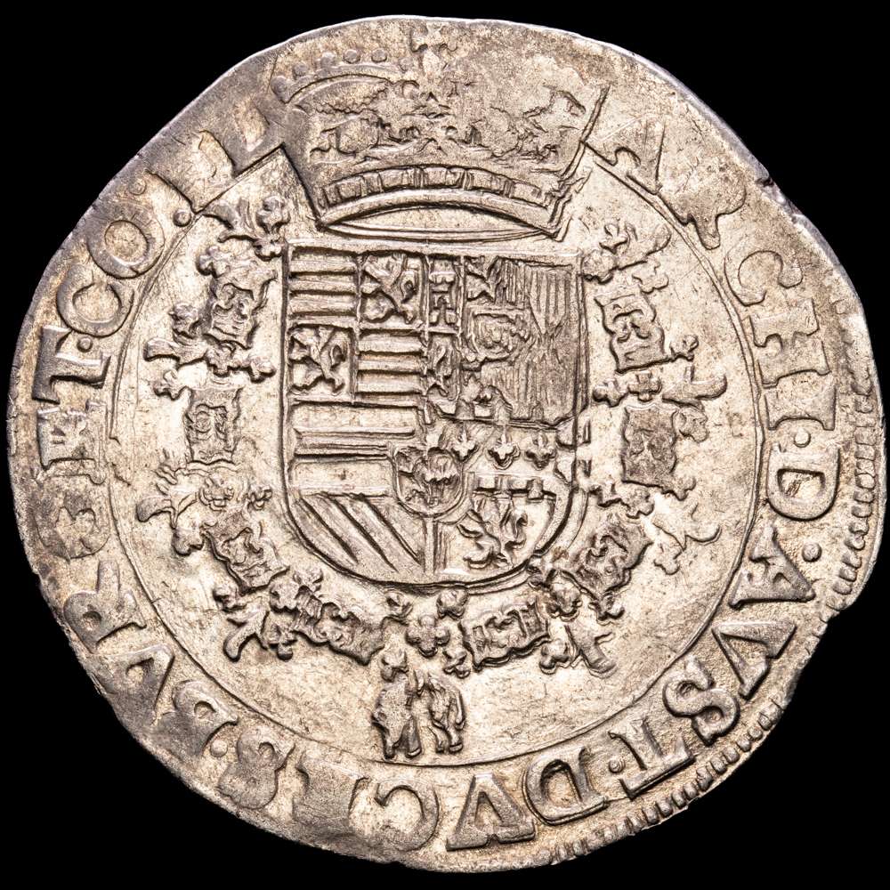 Paises Bajos – ISABEL Y ALBERTO. Patagón. Fecha no visible. Brujas. AR 27,81 gramos. Vanhoudt-619. Delm-259. EBC-.Rara así