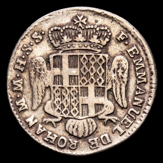 Malta – Emmanuel Pinto. 6 Tari. (5,66 g.). Malta. 1780. KM-303.1. MBC+.