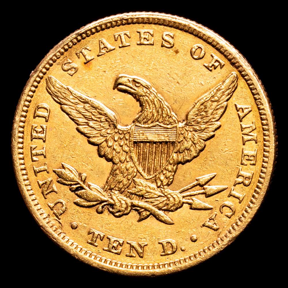 Estados Unidos. 10 Dollars. (16,67 g.). Philadelphia. 1849. KM-66.2. VF+.