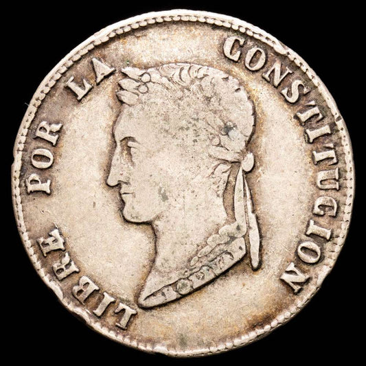 Bolivia. 4 Soles. (13,39 g.). Potosí. 1855. Ensayador M·J. KM-123.2. VF-.