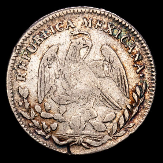 México. 1 Real. (3,25 g.). Guanajuato. -1853/2. P·F. KM-372,6. MBC+. Sobrefecha