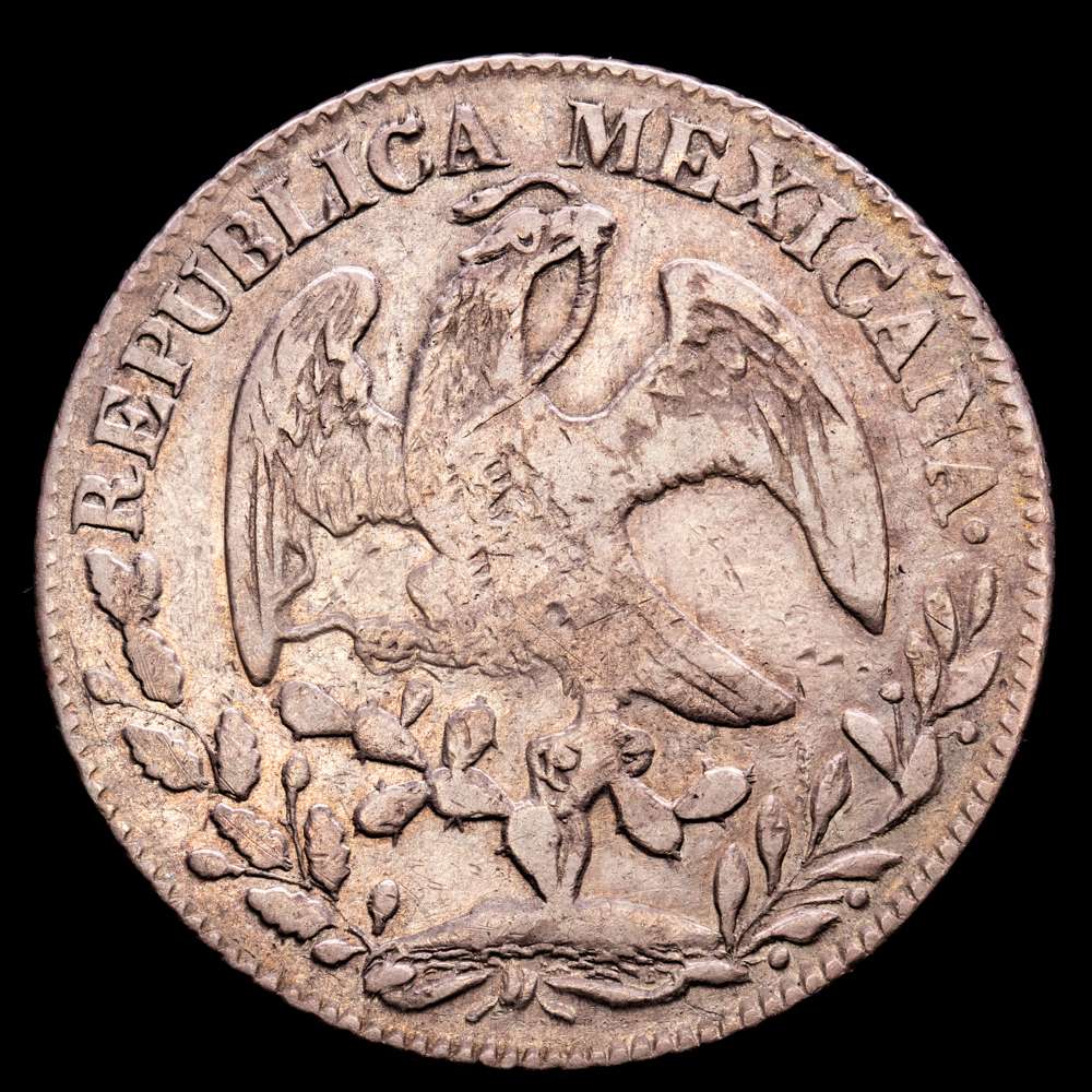 México. 8 Reales. (26,87 g.). Guanajuato. 1852. Ensayador P·F. KM-377.8. MBC+.