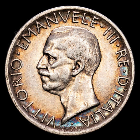 Italia – Vittorio Emmanuel III. 5 Liras. (5,02 g.). Roma. 1929. KM-67.1. VF+. Pátina de monetario